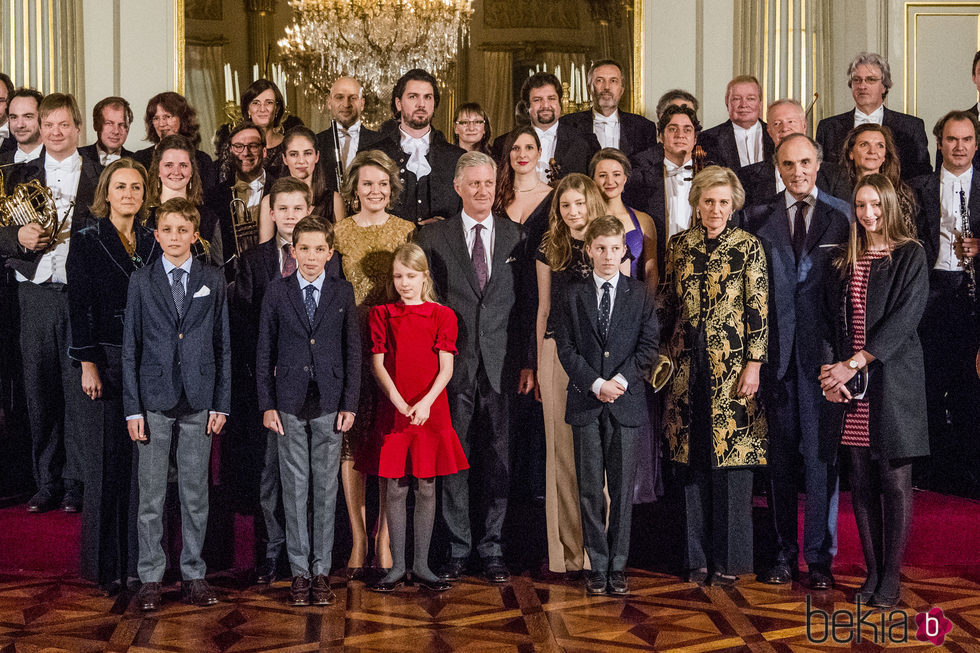 La Familia Real Belga en el concierto de Navidad 2017 en el Palacio Real de Bruselas