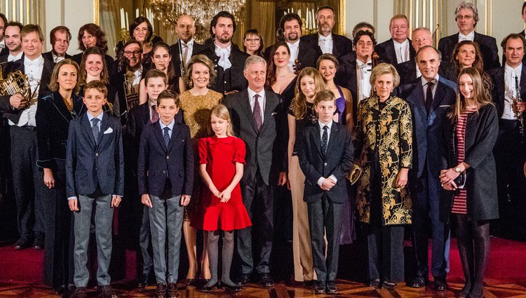 La Familia Real Belga en el concierto de Navidad 2017 en el Palacio Real de Bruselas