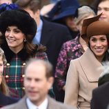 Kate Middleton y Meghan Markle en la Misa de Navidad 2017 en Sandringham