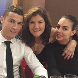 Dolores Aveiro dando la bienvenida a 2018 con Cristiano Ronaldo y Georgina Rodríguez