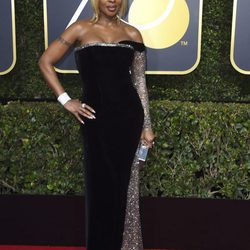 Mary J. Blige en la alfombra roja de los Globos de Oro 2018