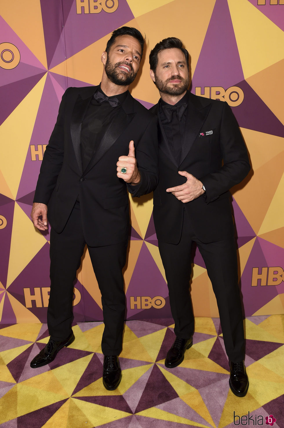 Ricky Martin y Edgar Ramirez en la fiesta HBO tras los Globos de Oro 2018