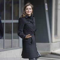 La Reina Letizia a la salida de su reunión con el Consejo Asesor de Fundéu