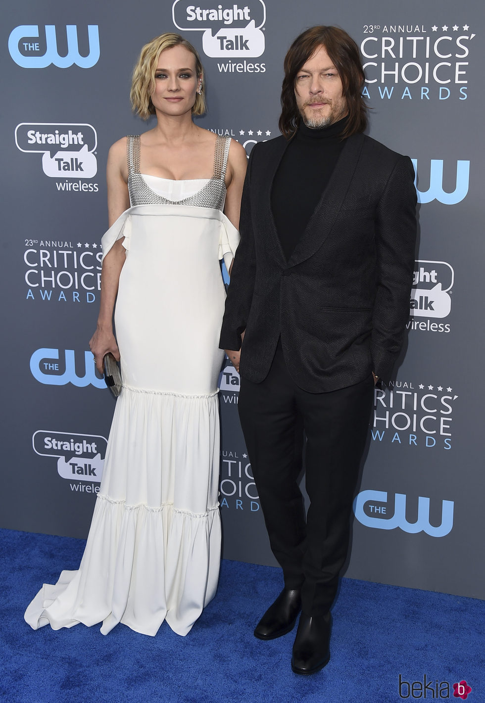 Diane Kruger y Norman Reedus en la alfombra roja de los Critic's Choice Awards 2018