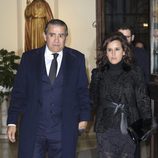 Jaime Martínez-Bordiú y Marta Fernández en el funeral de Carmen Franco