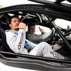 Orlando Bloom y Alejandro Agag disfrutando de la Fórmula E