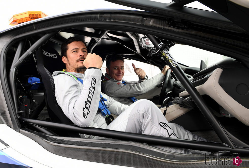 Orlando Bloom y Alejandro Agag disfrutando de la Fórmula E