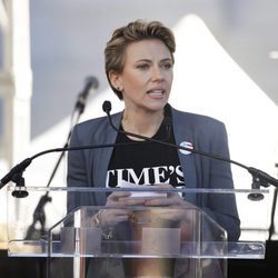 Scarlett Johansson en la Marcha de las Mujeres en Nueva York