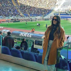 Anabel Pantoja en un partido de la Lazio en Roma