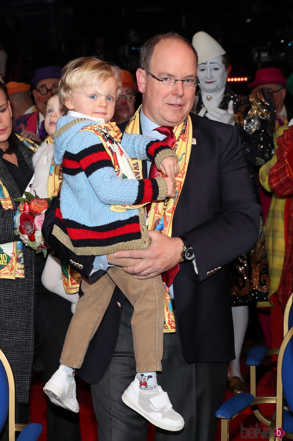 Alberto de Mónaco con su hijo Jacques en el Festival de Circo de Monte-Carlo 2018