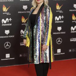 Lluvia Rojo en la alfombra roja de los Premios Feroz 2018