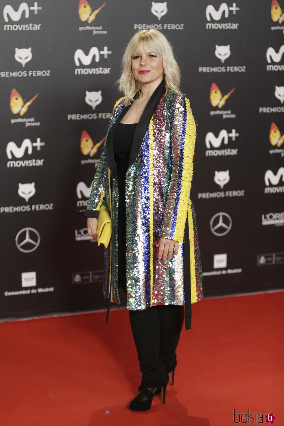 Lluvia Rojo en la alfombra roja de los Premios Feroz 2018
