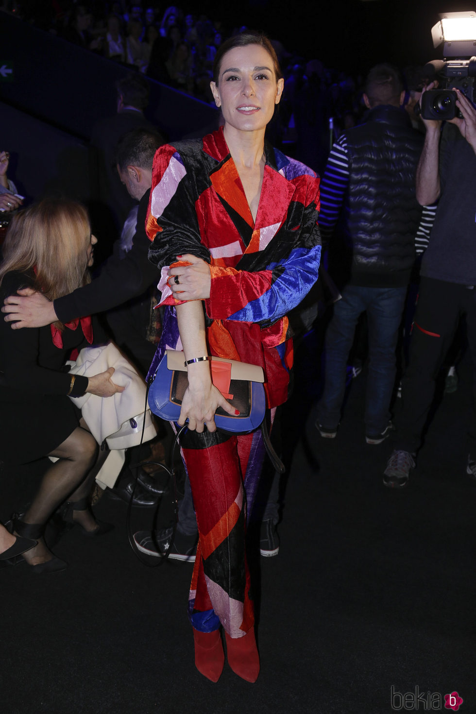 Raquel Sánchez Silva en el desfile de María Escoté en Madrid Fashion Week otoño/invierno 2018/2019
