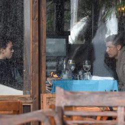 Cristiano Ronaldo y Georgina Rodríguez comiendo en un restaurante de Marbella