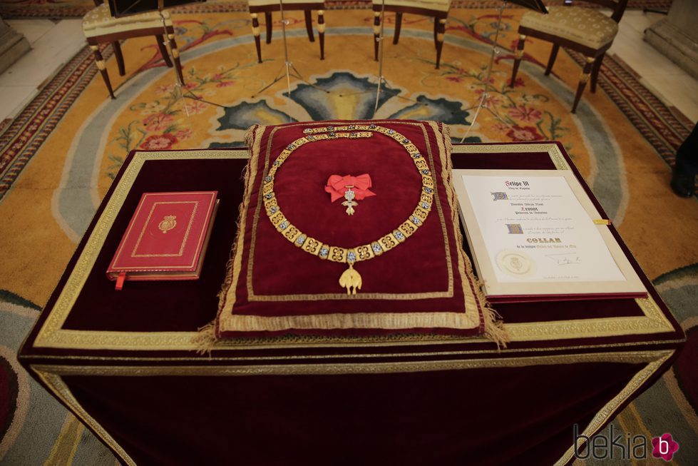 Collar de la Insigne Orden del Toisón de Oro que recibió la Princesa Leonor