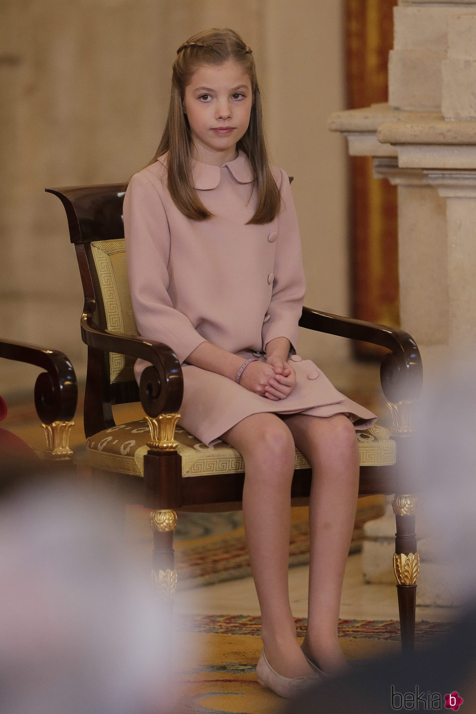 La Infanta Sofía en la entrega del Toisón de Oro a la Princesa Leonor