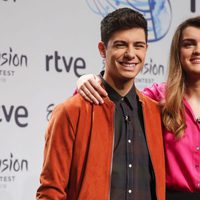 Alfred y Amaia en su primera rueda de prensa como representantes de España en Eurovisión 2018
