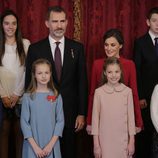 Los Reyes Felipe y Letizia, la Princesa Leonor y la Infanta Sofía en la entrega del Toisón de Oro