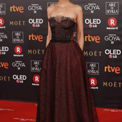 Belén Cuesta en la alfombra roja de los Premios Goya 2018