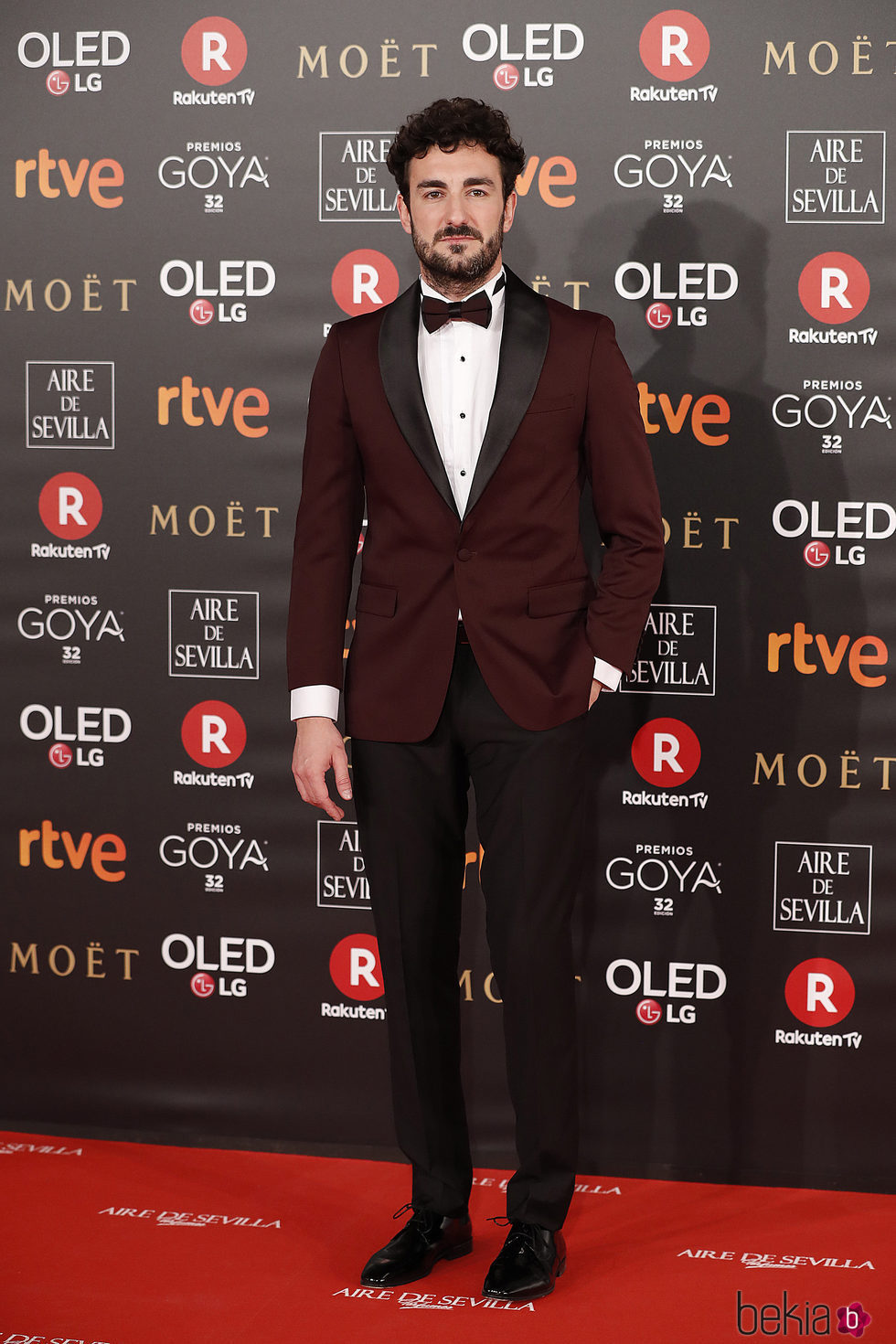 Miki Esparbé en la alfombra roja de los Premios Goya 2018