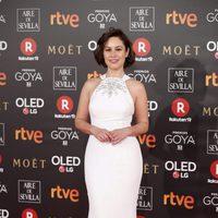 Aida Folch en la alfombra roja de los Premios Goya 2018