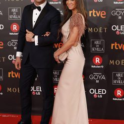 Antonio Velázquez y Marta González en la alfombra roja de los Premios Goya 2018