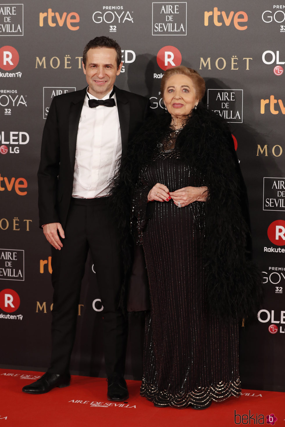 Gustavo y Julia Salmerón en la alfombra roja de los Premios Goya 2018