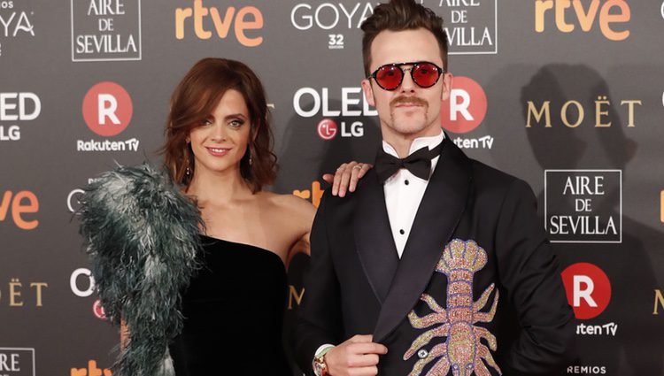 Macarena Gómez y Aldo Comas en la alfombra roja de los Premios Goya 2018