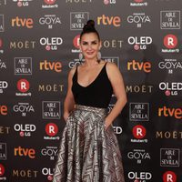 Belén López en la alfombra roja de los Premios Goya 2018