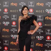 Elena Sánchez en la alfombra roja de los Premios Goya 2018
