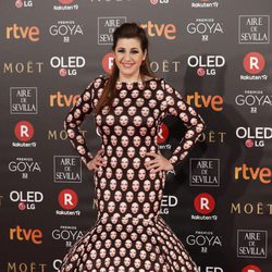 Pepa Charro en la alfombra roja de los Premios Goya 2018