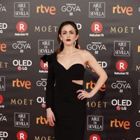 Marina Salas en la alfombra roja de los Premios Goya 2018