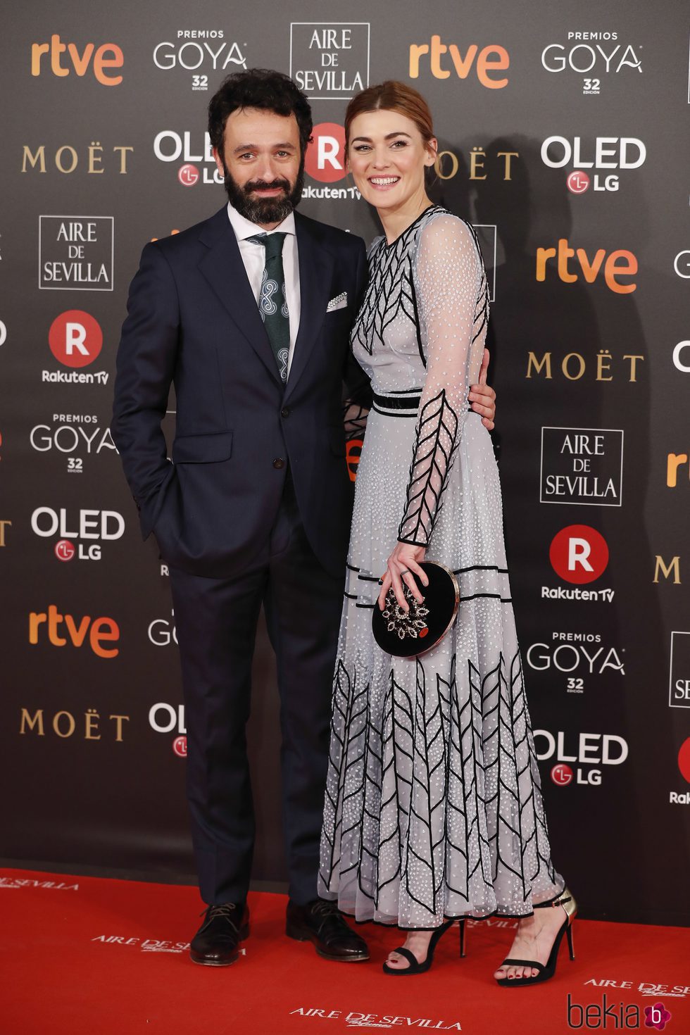 Marta Nieto y Rodrigo Sorogoyen en la alfombra roja de los Premios Goya 2018