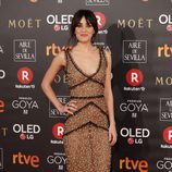 Macarena García en la alfombra roja de los Premios Goya 2018