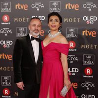 Javier Gutiérrez y Adriana Paz en la alfombra roja de los Premios Goya 2018