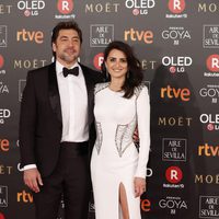 Penélope Cruz y Javier Bardem en la alfombra roja de los Premios Goya 2018