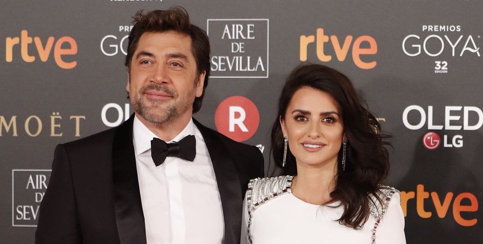 Penélope Cruz y Javier Bardem juntos en la alfombra roja de los Premios Goya 2018