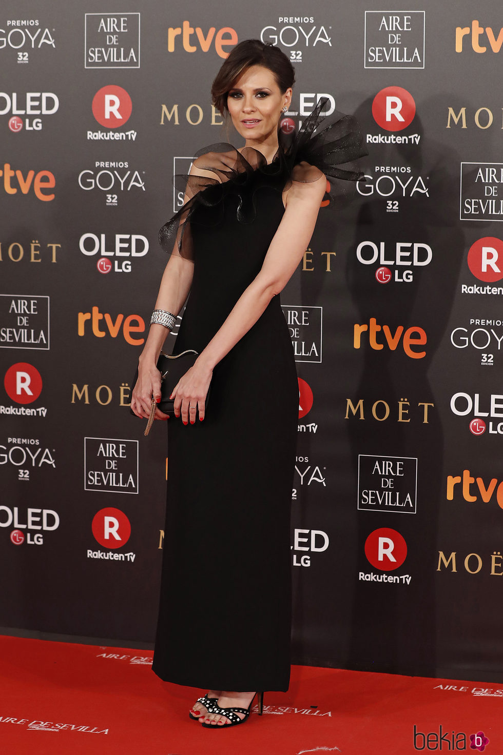 Elena Ballesteros en la alfombra roja de los Premios Goya 2018