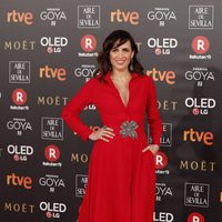Ana Turpin en la alfombra roja de los Premios Goya 2018