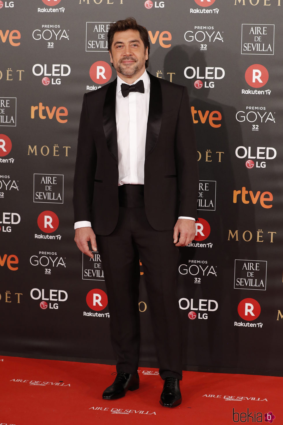 Javier Bardem en la alfombra roja de los Premios Goya 2018
