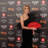 Bibiana Fernández en la alfombra roja de los Premios Goya 2018