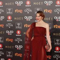 Cuca Estribano en la alfombra roja de los Premios Goya 2018