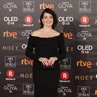 Nora Navas en la alfombra roja de los Premios Goya 2018