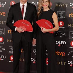 Pedro Sánchez y Begoña Gómez en la alfombra roja de los Premios Goya 2018