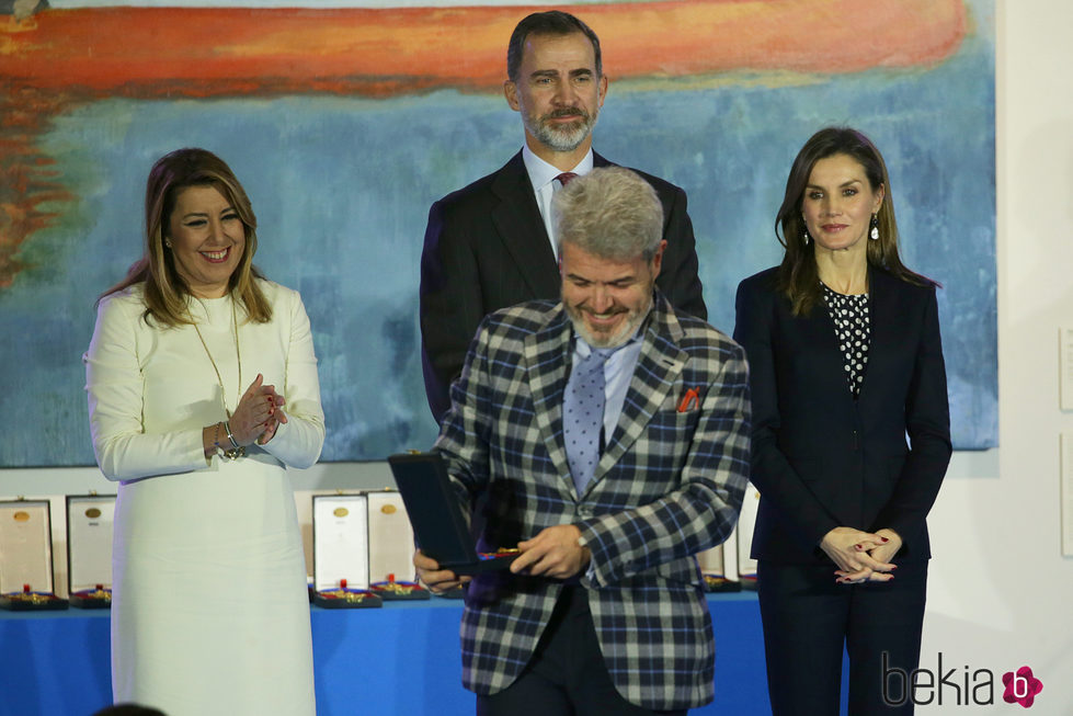 Los Reyes Felipe y Letizia y Lorenzo Caprile en la Entrega de las Medallas de Oro al Mérito en las Bellas Artes 2016