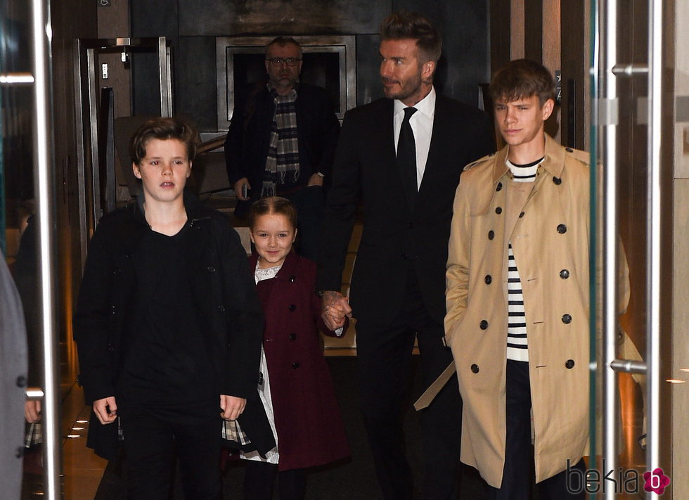 Familia Beckham en la Semana de la Moda de Nueva York 2018