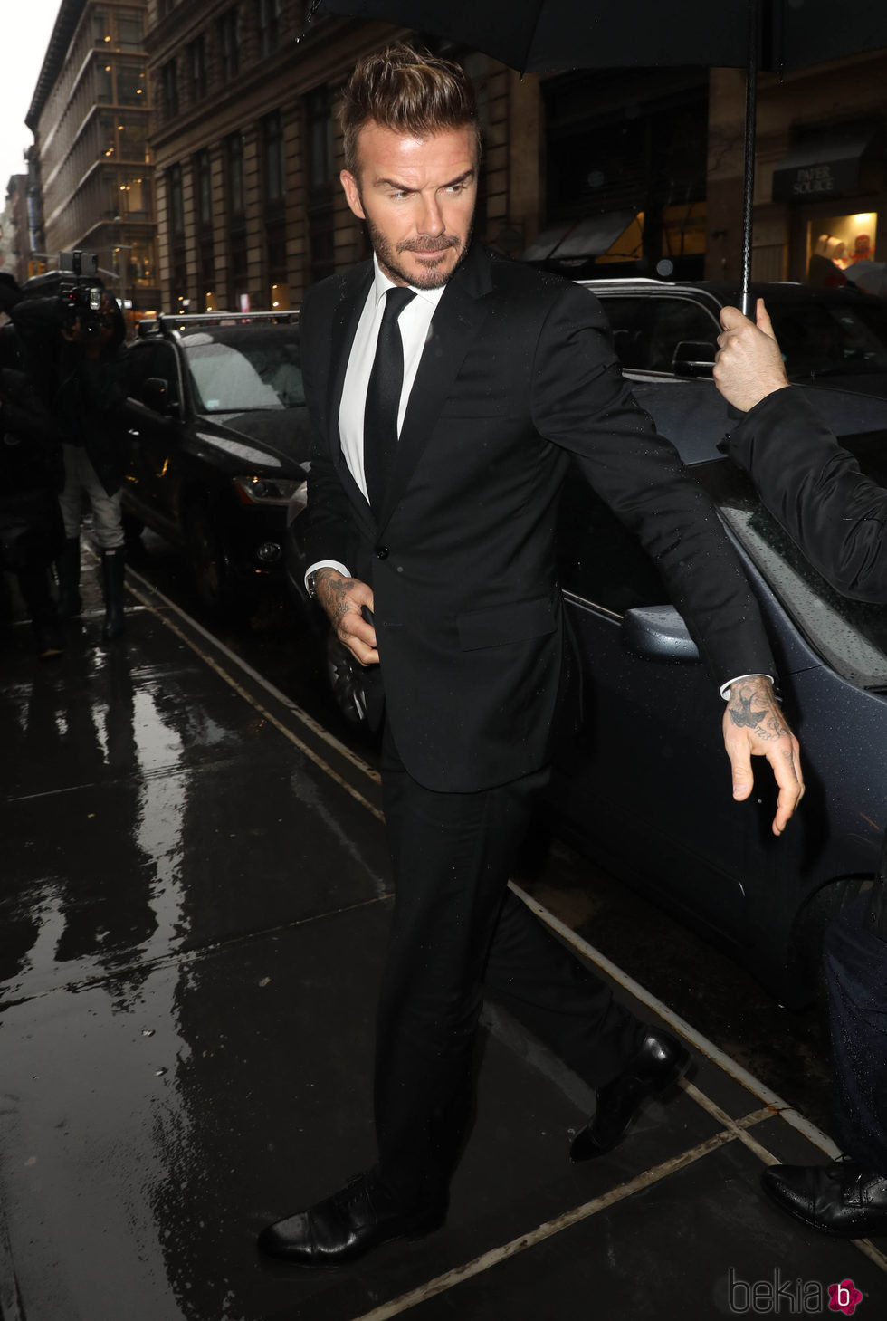 David Beckham acude al desfile de su mujer en la NYFW