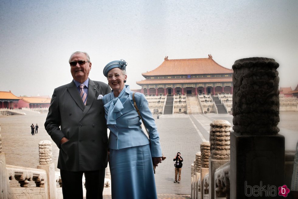 Margarita y Enrique de Dinamarca en Pekín