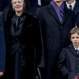 Margarita de Dinamarca, Joaquín de Dinamarca y su hijo Enrique en el funeral de Enrique de Dinamarca