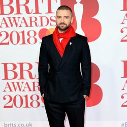 Justin Timberlake en la alfombra roja de los Brit Awards 2018